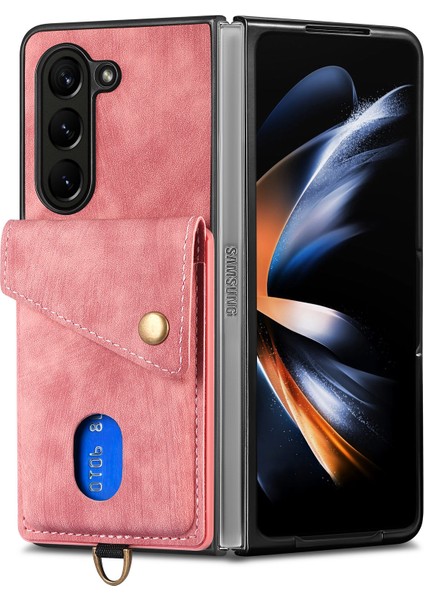 Samsung Galaxy Z Fold6 5g Kickstand Kart Çantası Deri + Askılı Pc Telefon Kapağı (Yurt Dışından) fırsatları