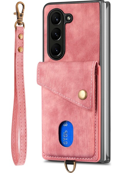 Samsung Galaxy Z Fold6 5g Kickstand Kart Çantası Deri + Askılı Pc Telefon Kapağı (Yurt Dışından) indirimleri