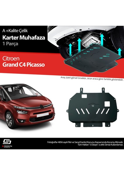 S-Dizayn Citroen C4 G. Picasso Çelik Karter Muhafaza 2013-2020 A+ Kalite