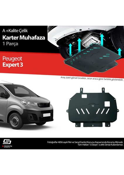 S-Dizayn Peugeot Expert Çelik Karter Muhafaza 2016 Üzeri A+ Kalite