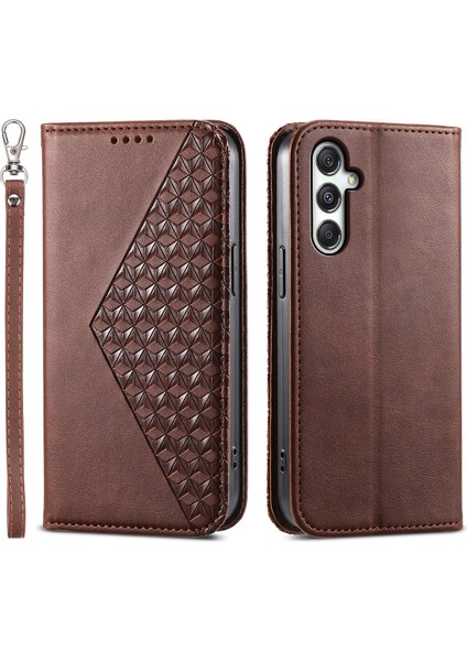 Samsung Galaxy M35 5g Buzağı Dokulu Pu Deri Telefon Kılıfı (Yurt Dışından)