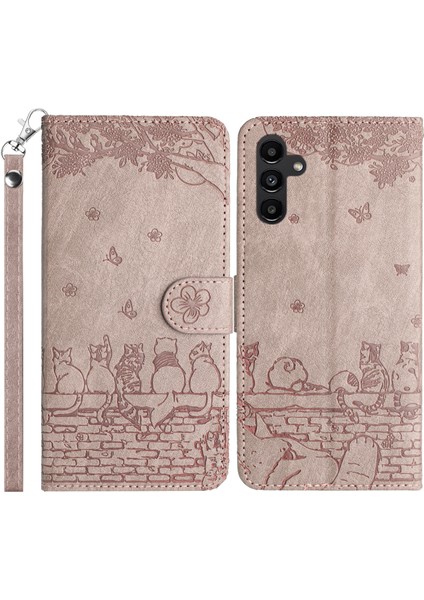Samsung Galaxy S23 Fe Bilek Kayışlı Deri Telefon Kılıfı (Yurt Dışından)
