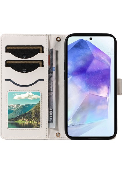 Samsung Galaxy A55 5g Cüzdan Eşkenar Dörtgen Deri Telefon Kılıfı (Yurt Dışından) modelleri