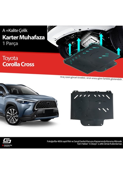S-Dizayn Toyota Corolla Cross Çelik Karter Muhafaza 2022 Üzeri A+ Kalite