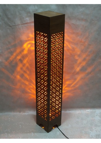 Ahşap Ev Dekorasyonu Gece Aydınlatması Gece Lambası LED Işıklı Lambader 100CM (GK47)