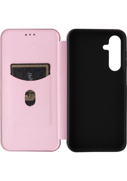 Samsung Galaxy M35 5g Kart Tutucu Karbon Fiber Doku Deri Telefon Kapağı (Yurt Dışından)