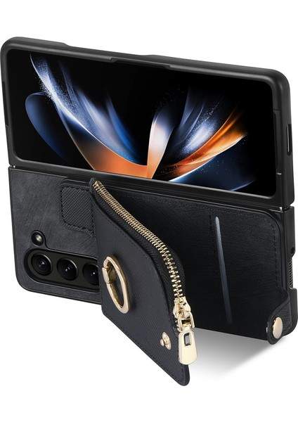 Samsung Galaxy Z Fold6 5g Fermuarlı Cep Halka Tutucu Deri + Pc Telefon Kapağı (Yurt Dışından) fırsatları