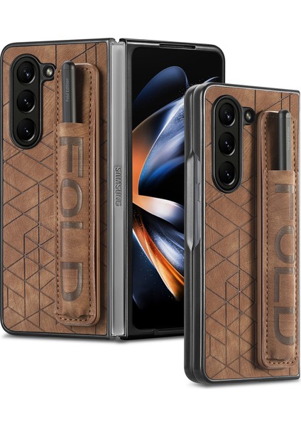 Samsung Galaxy Z Fold6 5g Bilek Bandı Deri + Pc Kapağı (Yurt Dışından)