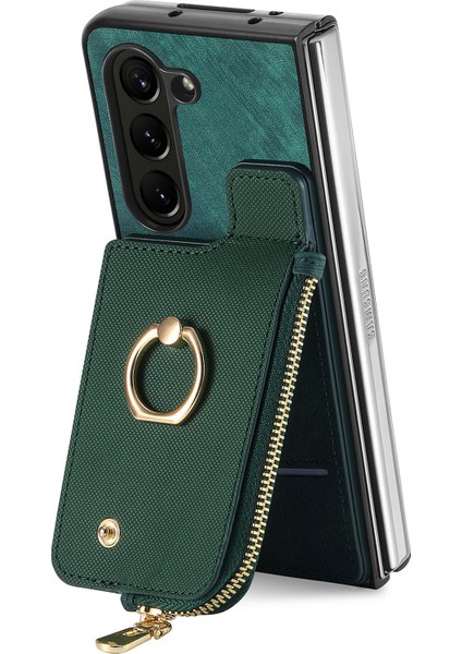 Samsung Galaxy Z Fold6 5g Fermuarlı Cep Halka Tutucu Deri + Pc Telefon Kapağı (Yurt Dışından) fiyatları
