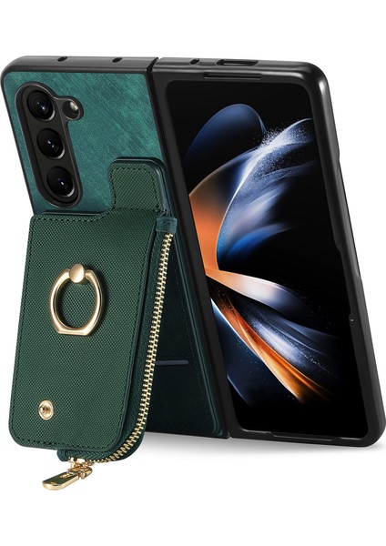 Samsung Galaxy Z Fold6 5g Fermuarlı Cep Halka Tutucu Deri + Pc Telefon Kapağı (Yurt Dışından) indirimleri