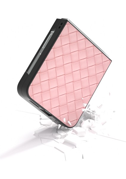 Samsung Galaxy Z Flip6 5g Dokuma Doku Deri + Pc Koruyucu Telefon Kapağı (Yurt Dışından) modelleri