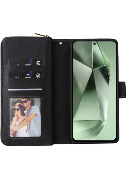 Samsung Galaxy S24 Fe Fermuarlı Cep Pu Deri Telefon Kılıfı El Kayışı ile (Yurt Dışından) fiyatları