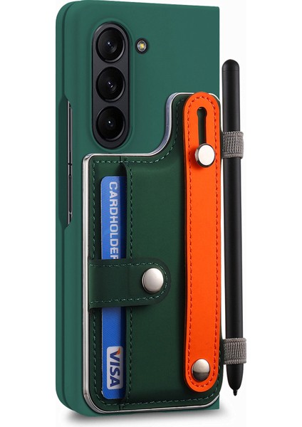 Samsung Galaxy Z Fold6 5g Bileklik Kickstand Deri + Pc Telefon Kapağı (Yurt Dışından) fiyatları
