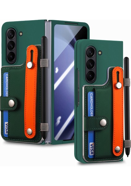 Samsung Galaxy Z Fold6 5g Bileklik Kickstand Deri + Pc Telefon Kapağı (Yurt Dışından) fırsatları