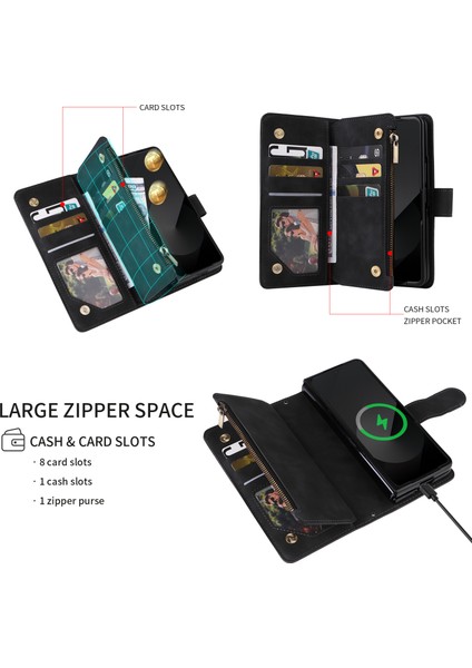 Samsung Galaxy Z Fold6 5g Fermuarlı Cepli Deri Telefon Kılıfı (Yurt Dışından) fırsatları