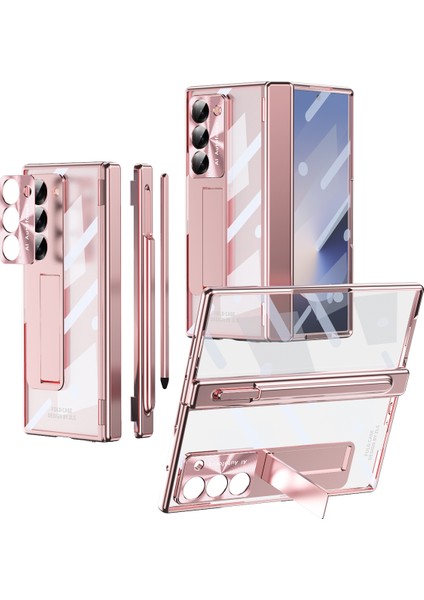 Samsung Galaxy Z Fold6 5g Kickstand Çift Menteşe Pc Telefon Kapağı (Yurt Dışından)