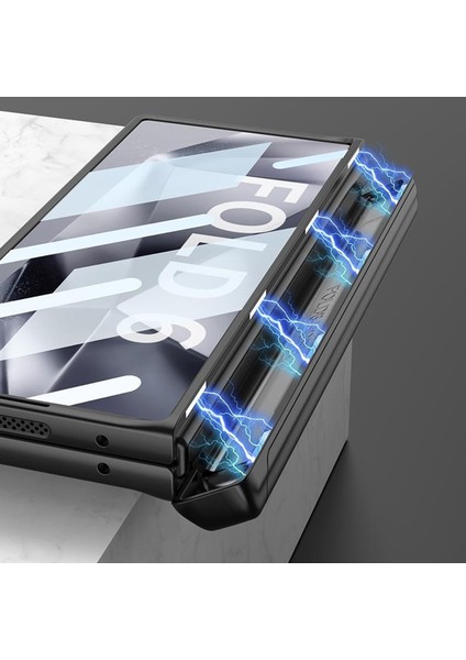 Samsung Galaxy Z Fold6 5g Manyetik Menteşe Koruma Kickstand Pc Telefon Kapağı (Yurt Dışından)
