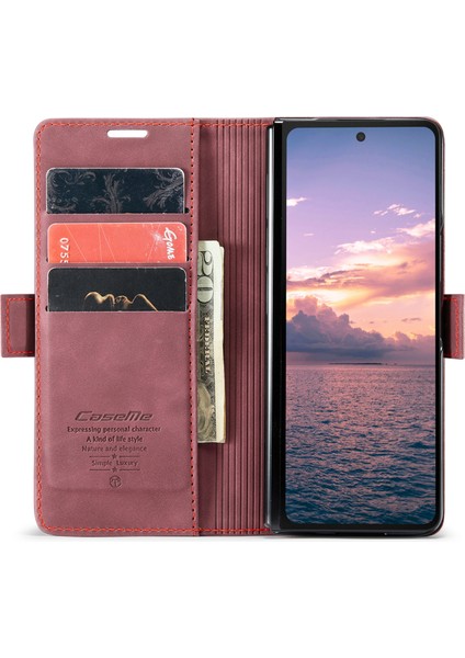 Samsung Galaxy Z Fold6 5g Cüzdan Telefon Standı Kılıf Darbeye Dayanıklı Pu Deri Kapak (Yurt Dışından) fiyatları