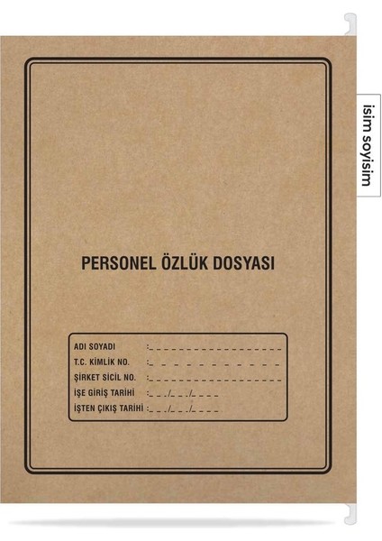 Metal Askılı Personel Özlük Dosyası 4 Yapraklı 10'lu Paket fiyatları