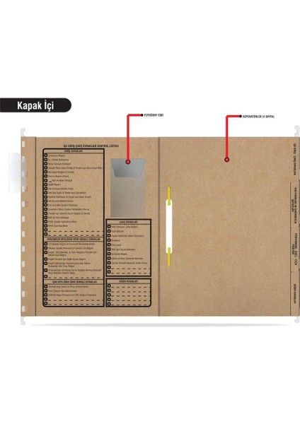 Metal Askılı Personel Özlük Dosyası 4 Yapraklı 10'lu Paket fırsatları