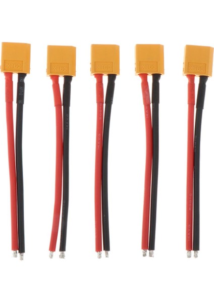 120MM Silikon XT60 Xt-60 Rc Pil Şarj Cihazı Için Erkek Kadın Konektör Teli 5 Pcs Telli Erkek Konnektör (Yurt Dışından)