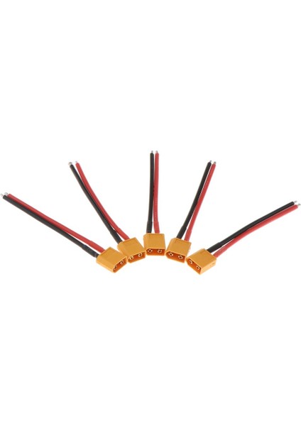 120MM Silikon XT60 Xt-60 Rc Pil Şarj Cihazı Için Erkek Kadın Konektör Teli 5 Pcs Telli Erkek Konnektör (Yurt Dışından)
