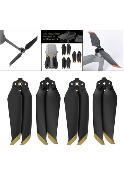 7238F Rc Aksesuarları Için Düşük Gürültü 2 Çift Altı x 45 x 1cm (Yurt Dışından)