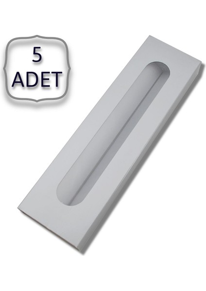 Hediyelik Karton Kalem Kutusu Gümüş 5 Adet