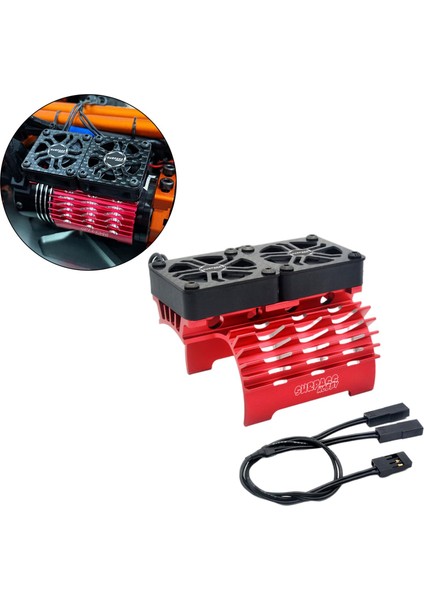 Rc Motor Soğ Fanı 16000 Rpm Isı Emiciler Için 1/5 Rc Paletli Kırmızı (Yurt Dışından)