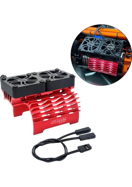 Rc Motor Soğ Fanı 16000 Rpm Isı Emiciler Için 1/5 Rc Paletli Kırmızı (Yurt Dışından)