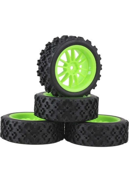 1:10 1:14 1:16 1:18 Rc Tekerlekler ve Wltoys 144001 124018 Için Tekerlek Jantları Yeşil (Yurt Dışından)