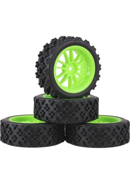 1:10 1:14 1:16 1:18 Rc Tekerlekler ve Wltoys 144001 124018 Için Tekerlek Jantları Yeşil (Yurt Dışından)