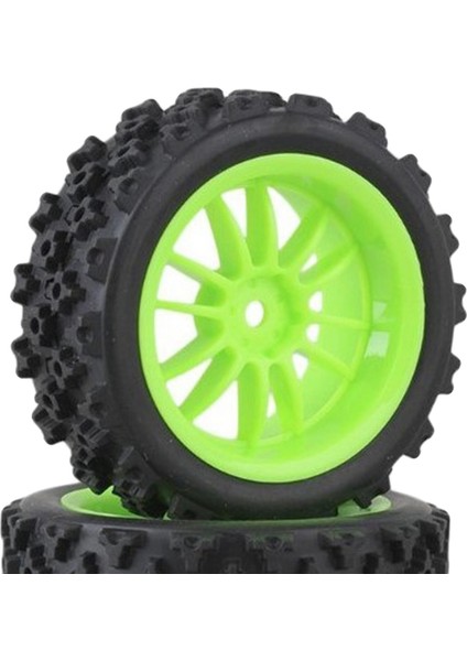 1:10 1:14 1:16 1:18 Rc Tekerlekler ve Wltoys 144001 124018 Için Tekerlek Jantları Yeşil (Yurt Dışından)