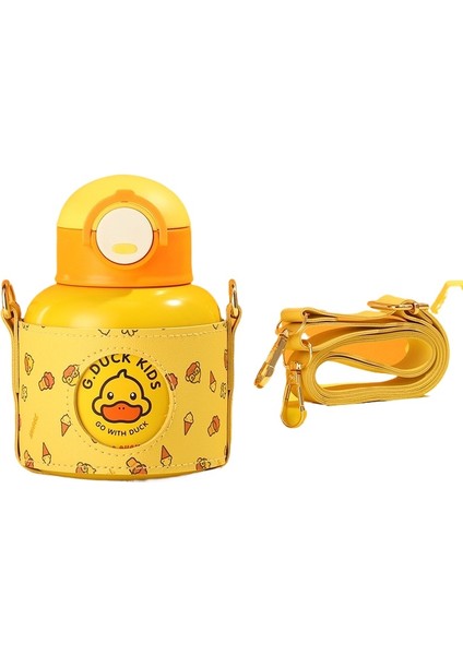 520 Ml Küçük Sarı Ördek Termos Kupası Sevimli Qq Çocuk (Yurt Dışından)