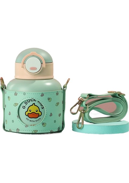 520 Ml Küçük Sarı Ördek Termos Kupası Sevimli Qq Çocuk (Yurt Dışından)