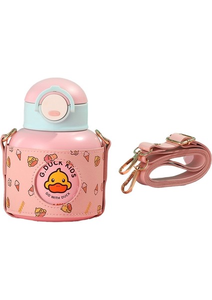 520 Ml Küçük Sarı Ördek Termos Kupası Sevimli Qq Çocuk (Yurt Dışından)