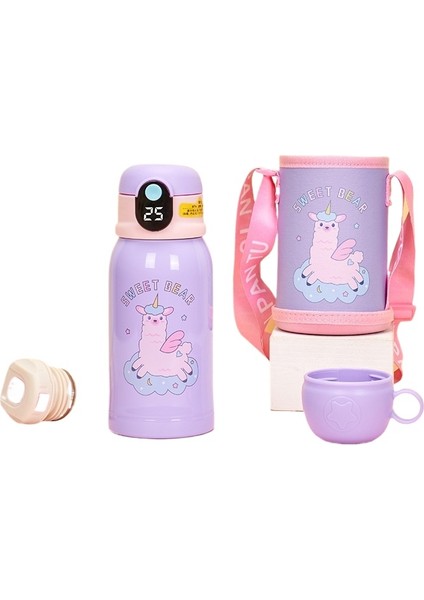 500 Ml Akıllı Sıcaklık Kupası Kapaklı Çocuk Yalıtımlı Saman Su Bardağı (Yurt Dışından)