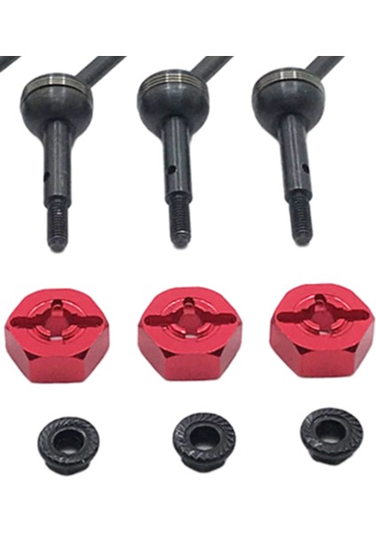 Wltoys Için Rc Cvd Tahrik Mili 1/12 124018 124019 Rc Kırmızı (Yurt Dışından)