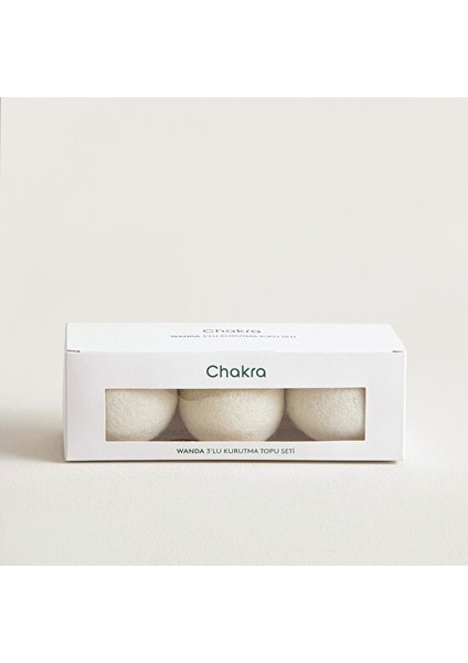 Chakra Wanda 3'lü Kurutma Topu Seti Beyaz (Yurt Dışından)