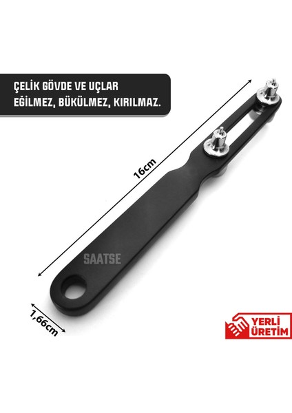52MM Profesyonel Çelik Saat Arka Kapak Açma Tamir Anahtarı