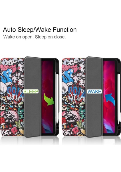 İpad Pro 11 Inç (2021) Için Renkli Çizim Pu Kılıf (Yurt Dışından) indirimleri