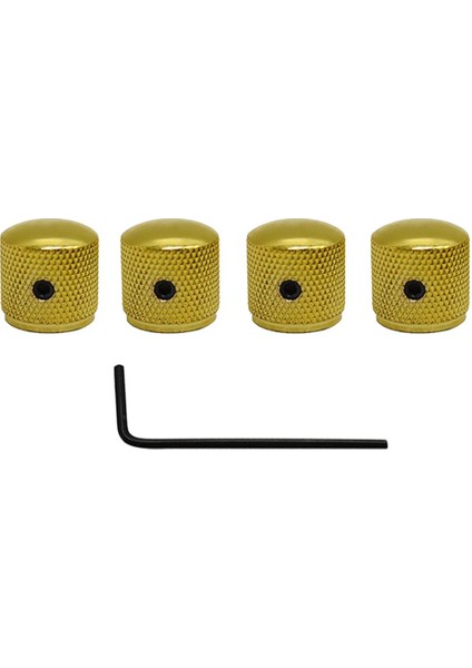 4x Metal Elektro Bas Accs Düğmesi Altın (Yurt Dışından)