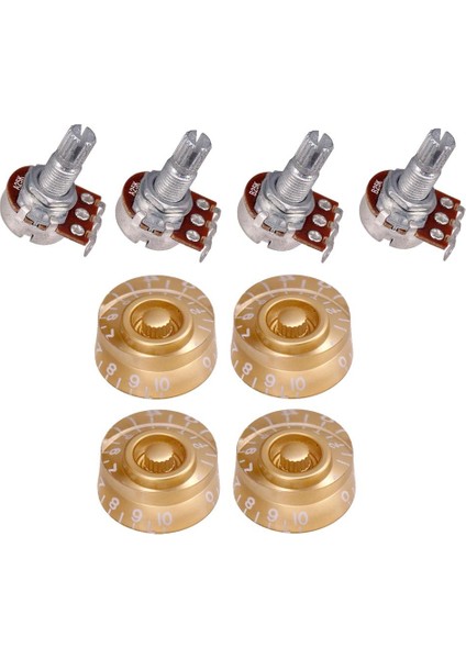 4 Potansiyometresi Ses 25K 18MM Yedek & 4 Ses Düğmesi (Yurt Dışından)
