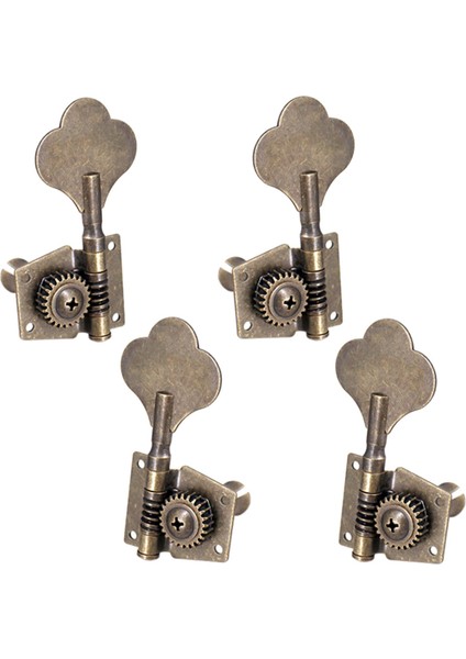 4x Bas Tuner Peg Makine Kafaları Tuner Ukulele Elektrik Bas Bas Gitar 2L2R Bronz (Yurt Dışından)