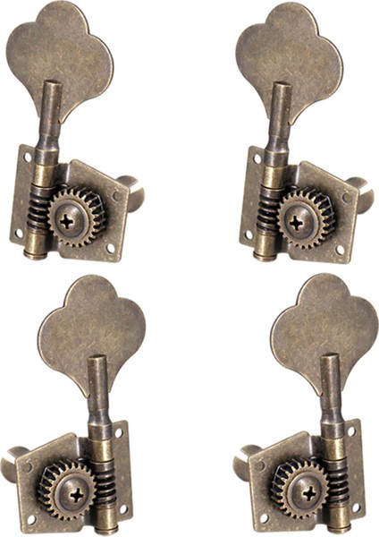 4x Bas Tuner Peg Makine Kafaları Tuner Ukulele Elektrik Bas Bas Gitar 2L2R Bronz (Yurt Dışından)