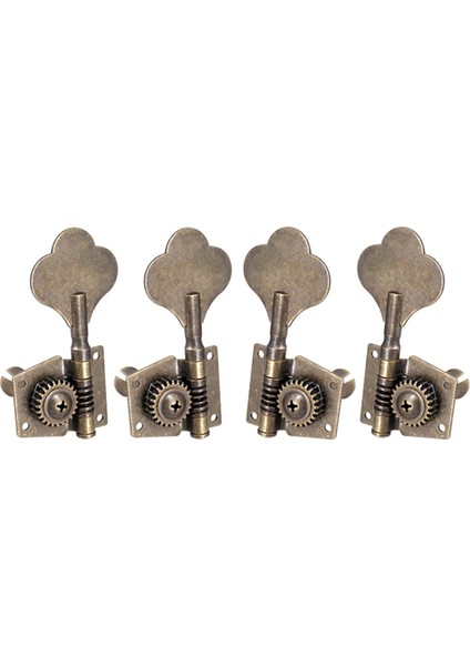 4x Bas Tuner Peg Makine Kafaları Tuner Ukulele Elektrik Bas Bas Gitar 2L2R Bronz (Yurt Dışından)