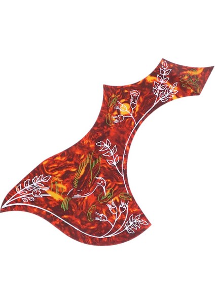 Solak Akustik Gitar Pickguard Seçim Koruması Çizilmez Plaka Kırmızı (Yurt Dışından)
