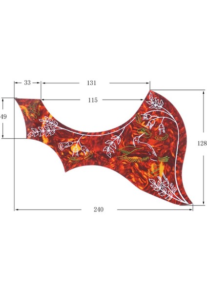 Solak Akustik Gitar Pickguard Seçim Koruması Çizilmez Plaka Kırmızı (Yurt Dışından) indirimleri