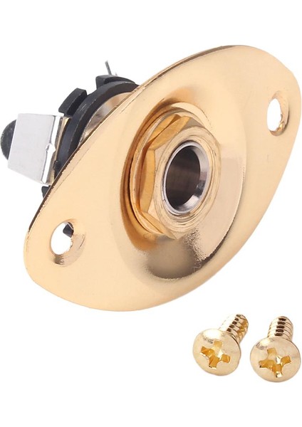 Oval 1/4" 6.35MM Elektrik Ukulele Çıkış Giriş Jak Fiş Altın (Yurt Dışından)