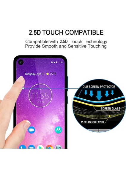 Motorola One Vision Için 25 Pcs Ekran Koruyucusu (Yurt Dışından)